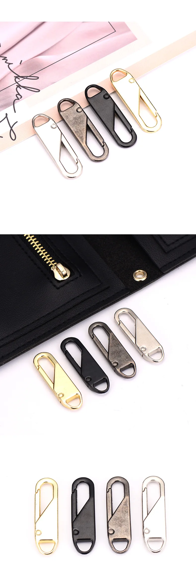 Zipper Slider Puller Detachable Instant Zipper Repain Kit Replacement For Broken Buckle Travel Bag Suitcase Zipper Head