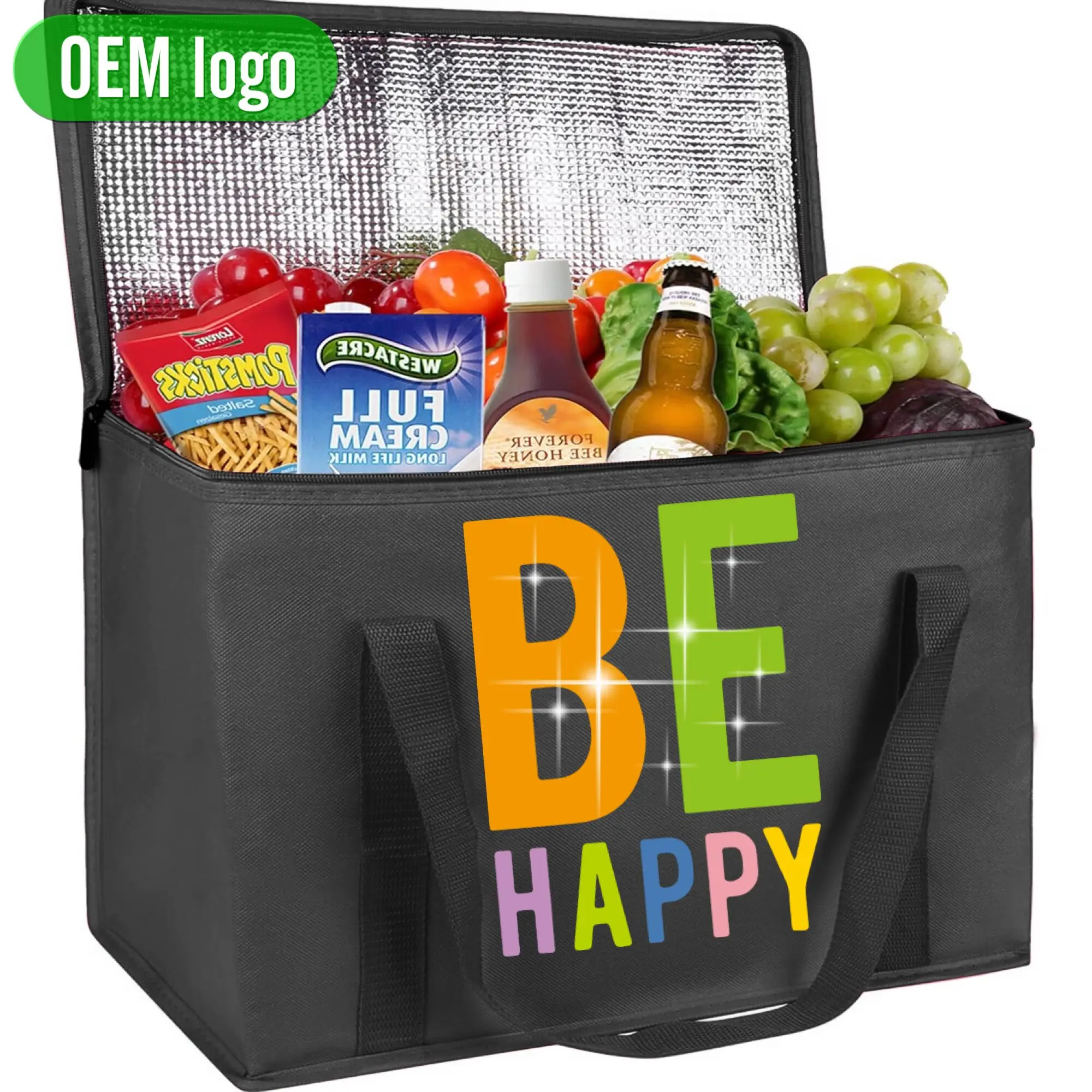 Wholesale Thermal Insulation Non Woven Bag Portable Durable Insulated Soft Fruit Cooler Bag Custom Promotional