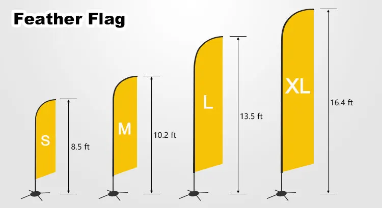 Top quality portable beach flag feather flag hot type