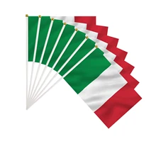 Wholesale Small  mini High quality Digital Screen UV Printing  Custom Design mini banner flag Italy Italian Hand Waving Flags