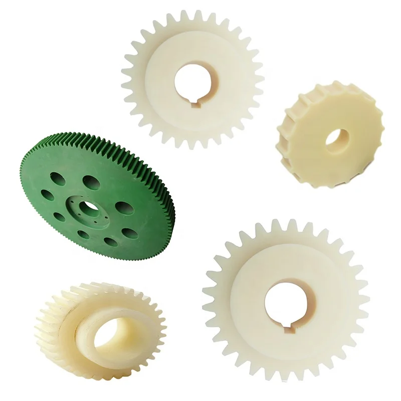 Factory custom injection cnc machining plastic spur gears POM nylon gears Plastic bevel gear