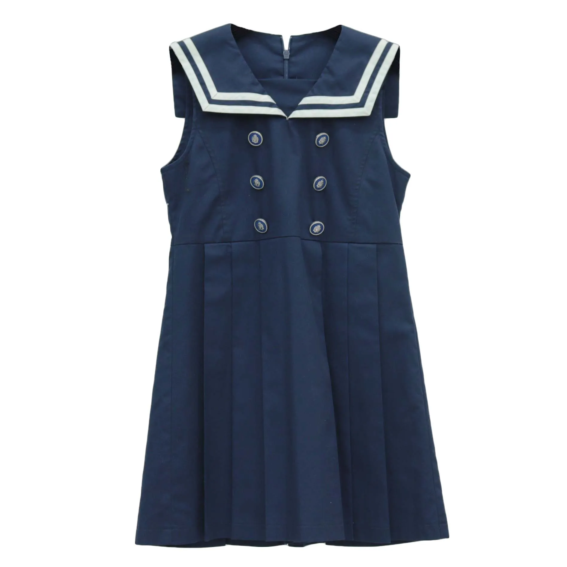 color shoes with blue dress Kaia Navy Pinafore Dress and Gingham Bow-Tie Blouse Set