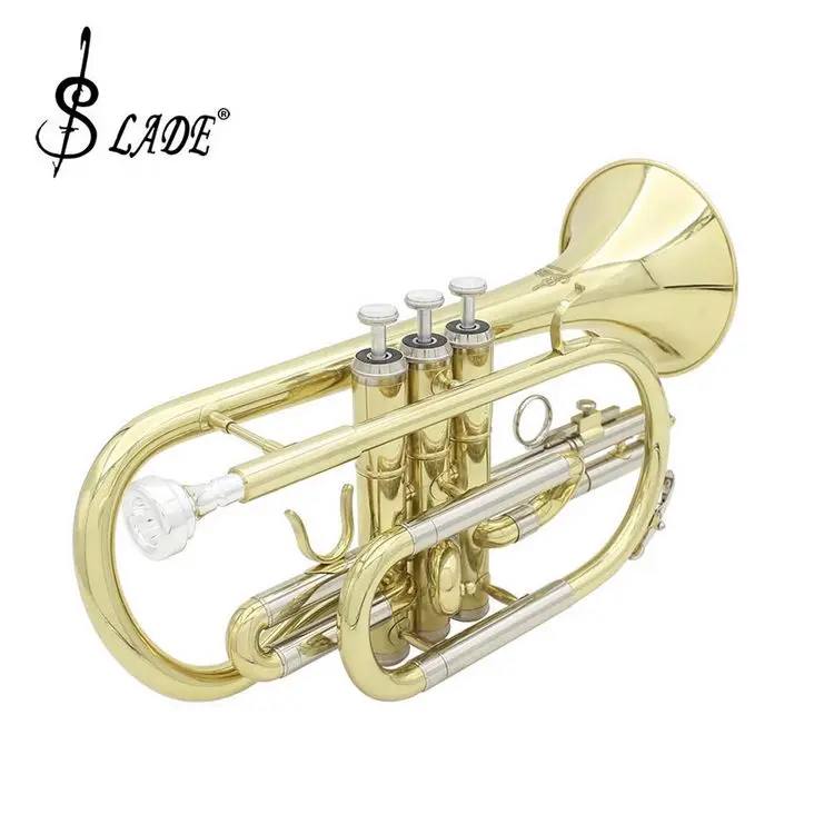 SLADE Professional Bb Flat Cornet Brass Instrument Cornet with Carrying  Case Gloves Cleaning Cloth Brushes| Alibaba.com