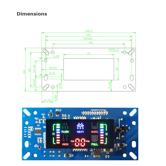Customized Automatic Flush RO Panel Reverse Osmosis System Computer RO Controller for Home Water Purifier