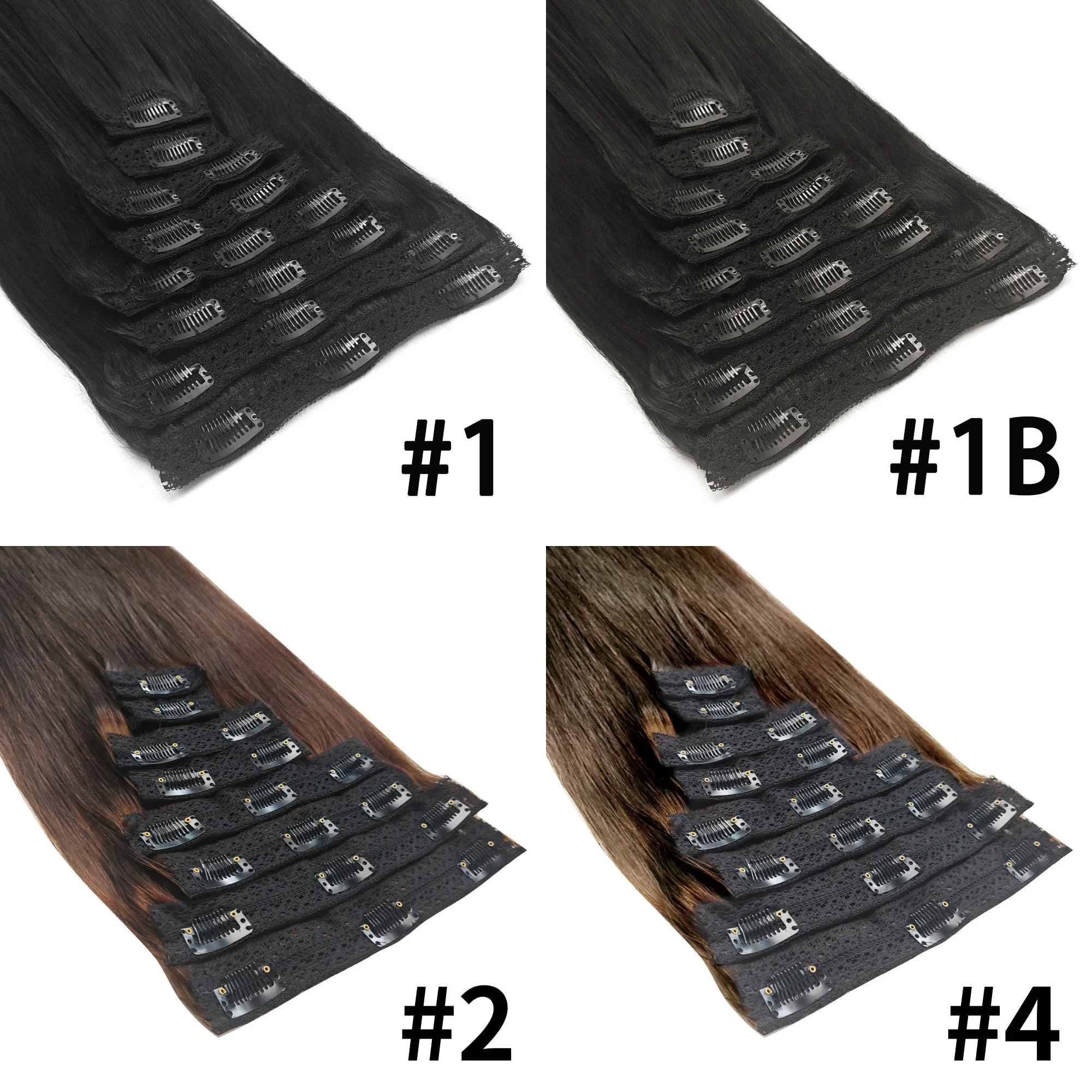 Clip In Echthaar Extensions Glatt Natürlich Hochwertig Seamless_voghion.com