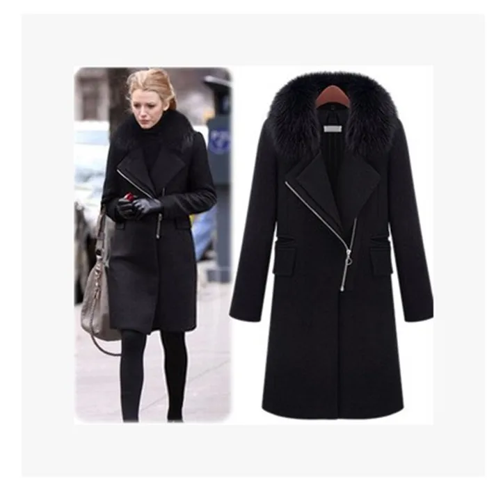 wool coat with zipper