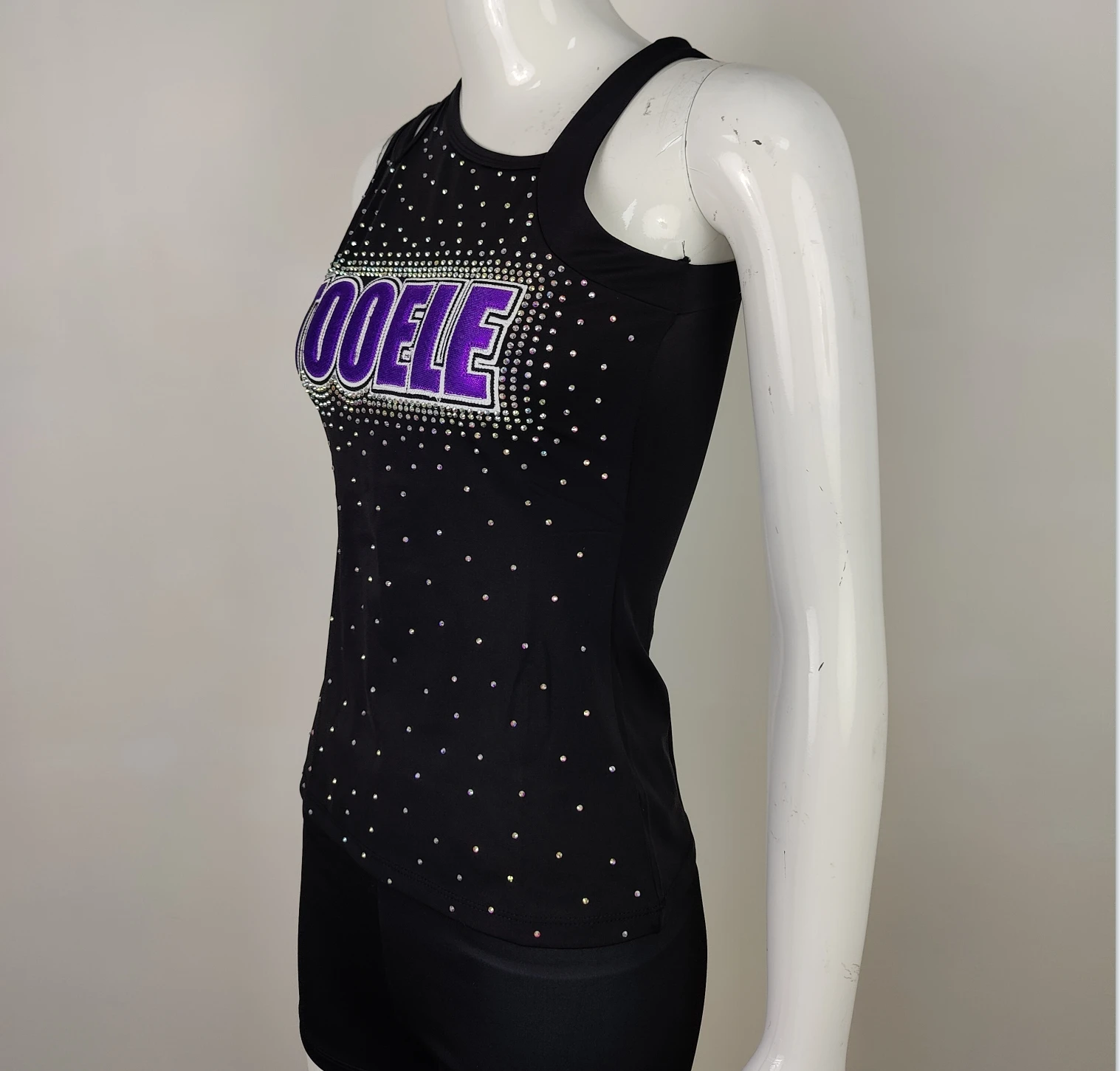 Alibaba.com: Sexy tank top cheerleader costume with rhinestone detail ...