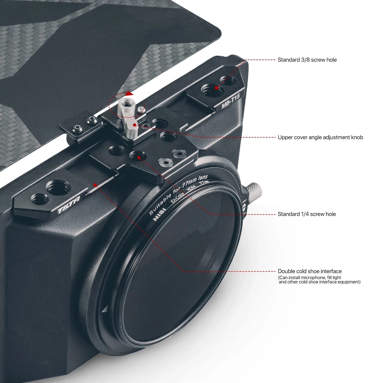 Tilta MB-T15 Mini Matte Box - Perfect for DSLR Cameras