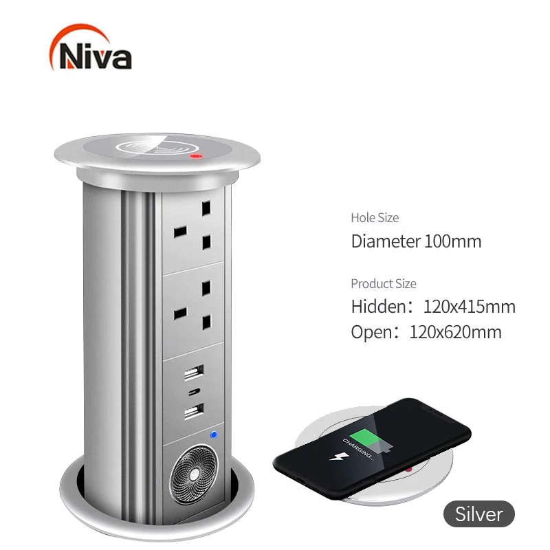 Pop up Socket Desktop Intelligent Lifting Switch Customizable Modules British Socket