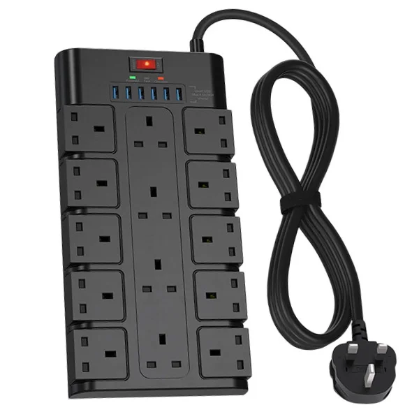 4ft 4way Switched Surge Protector Power Strip 16ac Extension Cord With