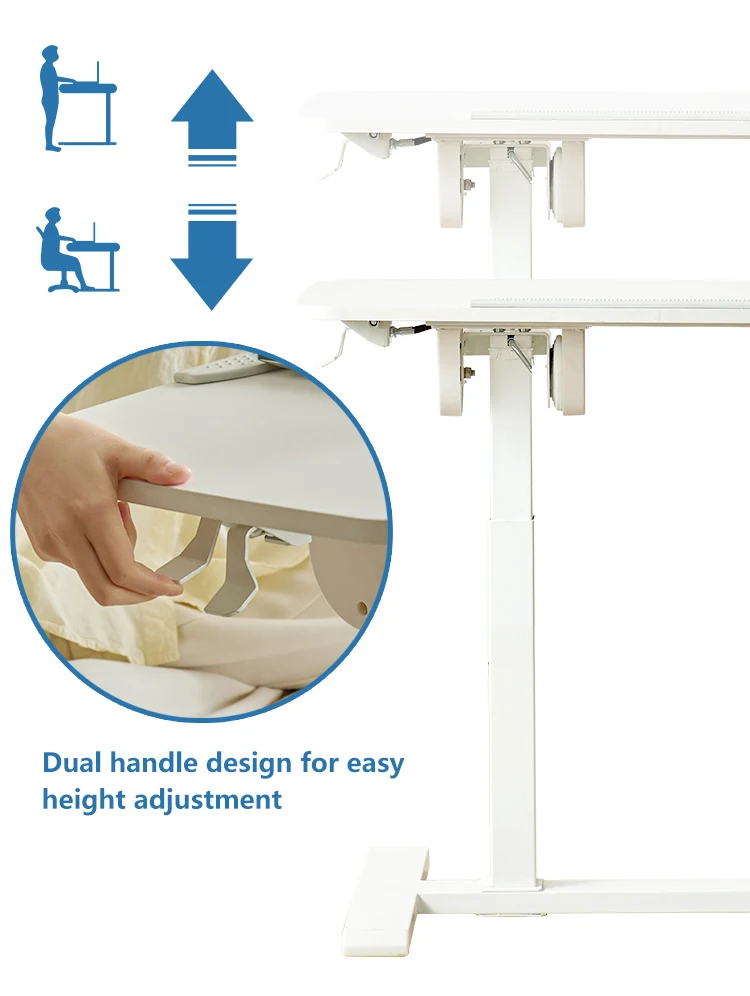 Modern Home Office Height Adjustable Gas Spring Foldable Snack Rolling