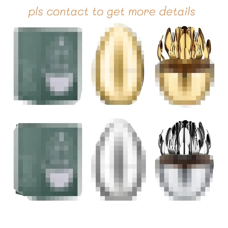 Source Factory High-end New Hot Pineapple ABS Shell Mood Egg Stainless Steel Tableware 24 Sets Western Knife Fork and Spoon Set