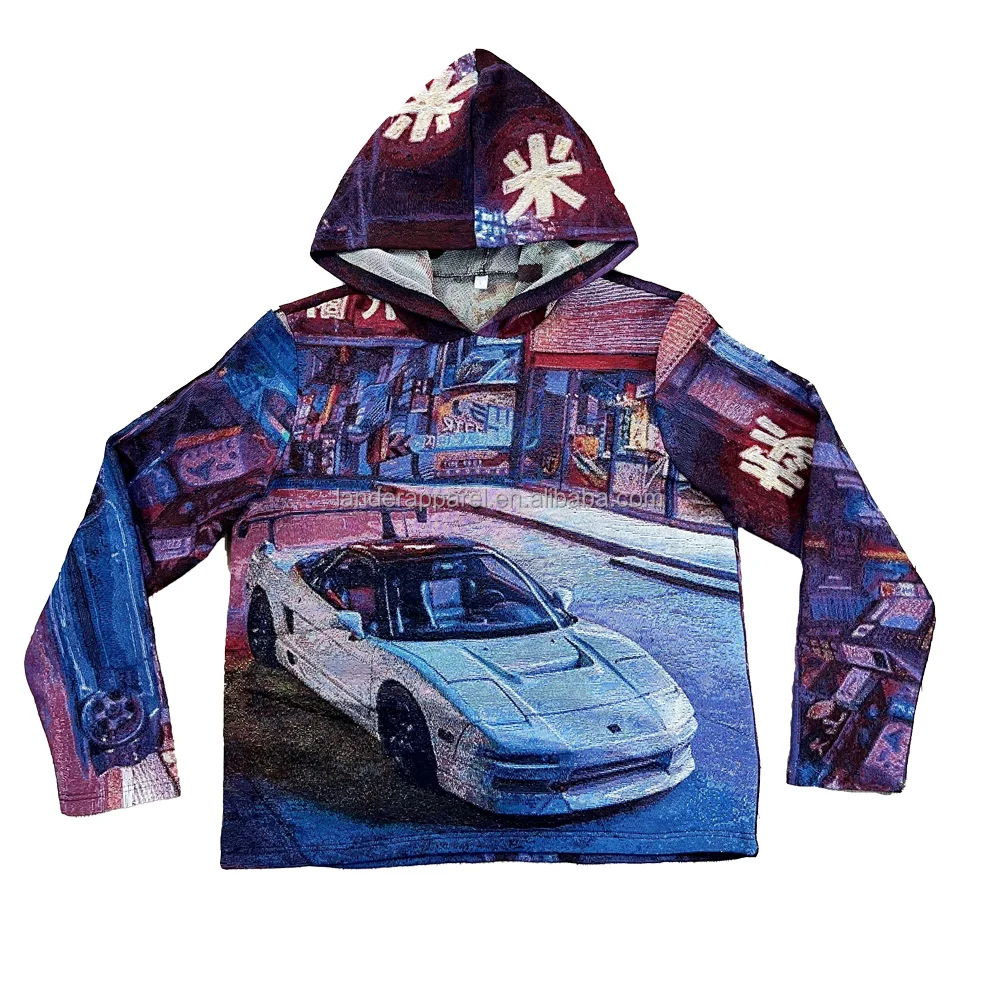 High Quality Hip Hop Custom Tapestry Hoodies Custom Tapestry Clothes Men Sweater Blanket