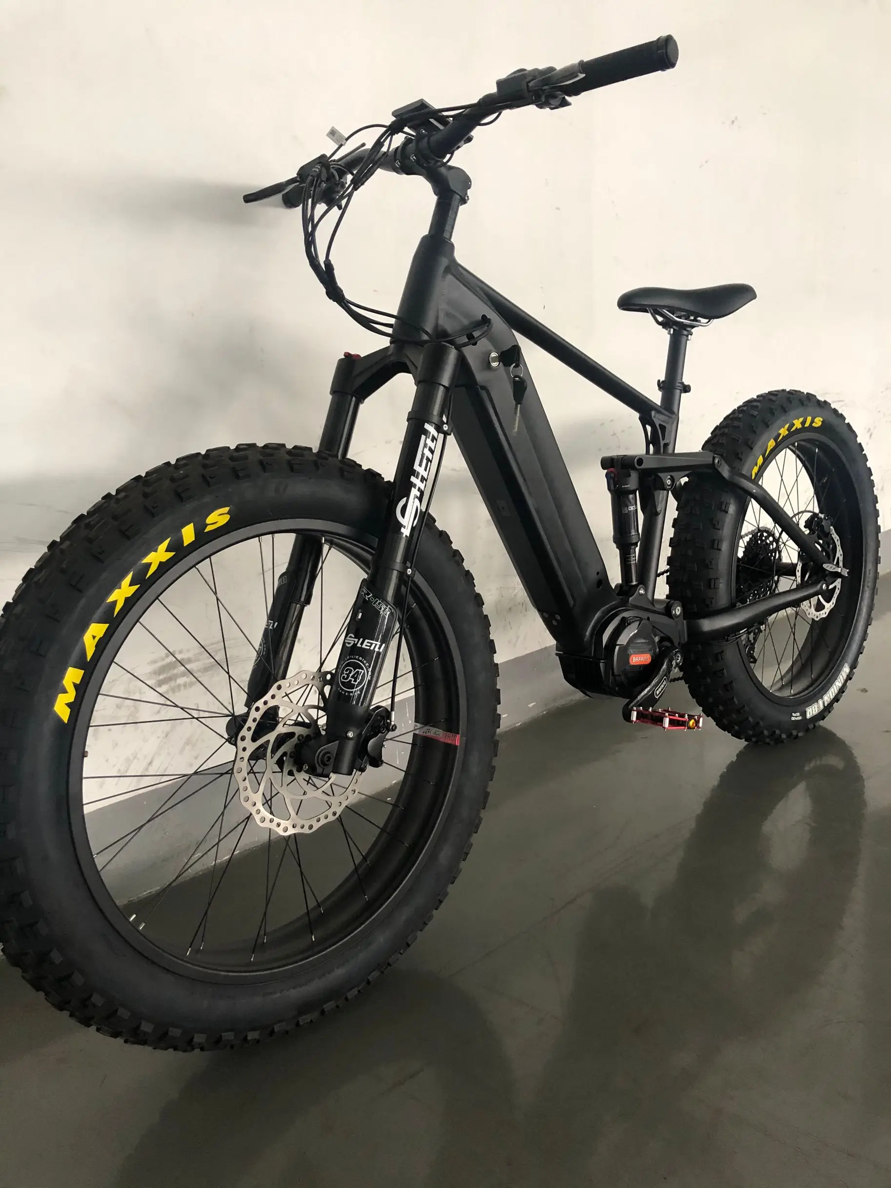 1000w大功率中驱胖轮胎雪ebike电动沙滩巡洋舰自行车e自行车,带bafang