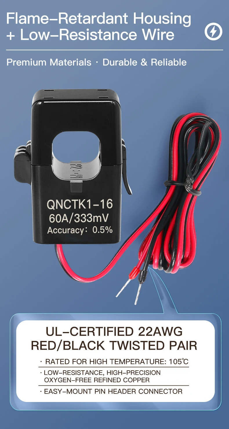 Split Core Current Transformer QNCTK1-10 1A 1V 50A 333mV 100A 0.707V 150A 5V 20A 3.33V 80A Open Type Current Sensor Clamp CT