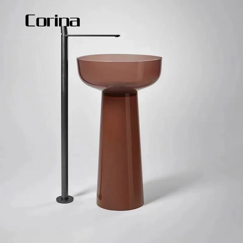 Factory Directly Material Solid Surface clear Sink Bathroom Sinks Transparent Wash Basin