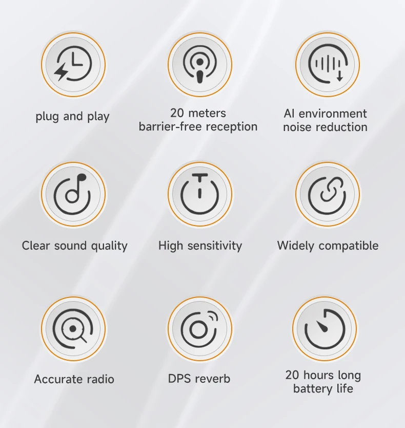 Original SX23 Lavalier Wireless Microphone Interview Collar Clip Dual Lapel Microphone Video Camera Live Streaming Microphone