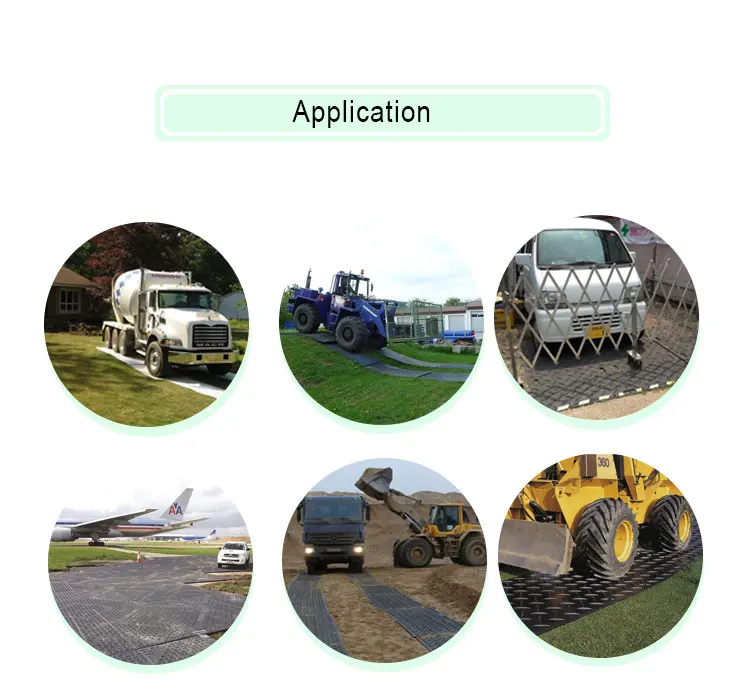 Plastic Solid Road Ground Mat Crane Bog Mats Hdpe Temporary Road Mats