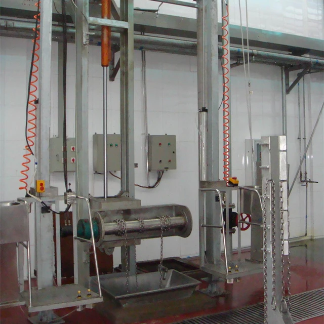 Cattle slaughter line hydraulic peeling machine automatic skin changing machine