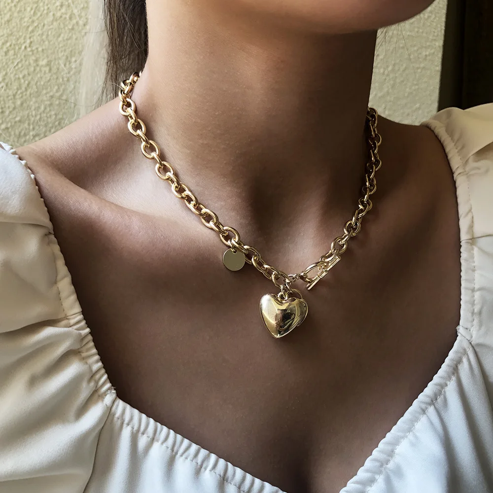 Chunky Gold Charm Choker Gold Charms Choker Necklace 