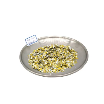 Mixed Color White Gold Polyester Fine Solvent Resistant Chunky Round Face Glitter For Car Paint