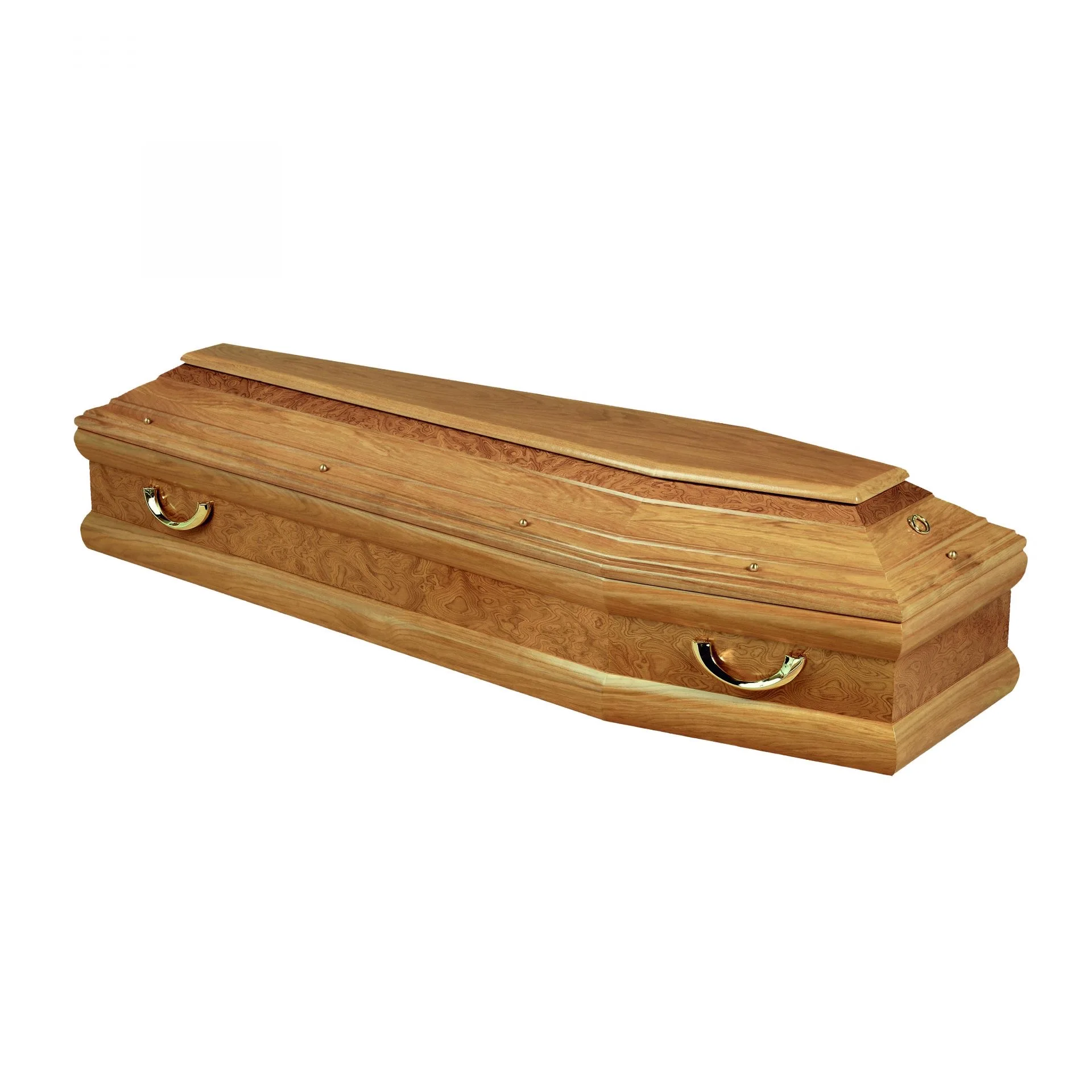 High Quality Funeral Supplies Wholesale American Style Wooden Coffins Burial Made of Mahogany Wood Full Couch Caskets Tabut