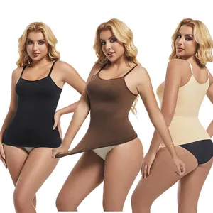 Best-Selling Women's Seamless Sling Shaping Vest Spandex Nylon Body Shaper Firm Abdominal Knitted Fabric for Ladies' Tops