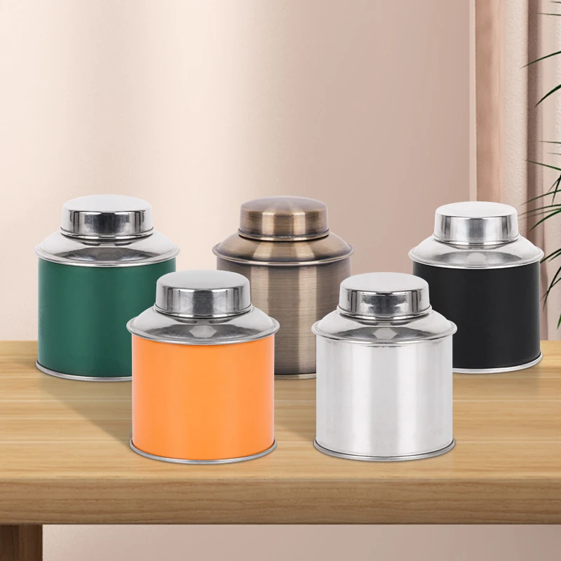 Tea Storage Container Wide-mouth Double-lid High-sealing Moisture-proof Tea Can Stainless Steel Tea Canister