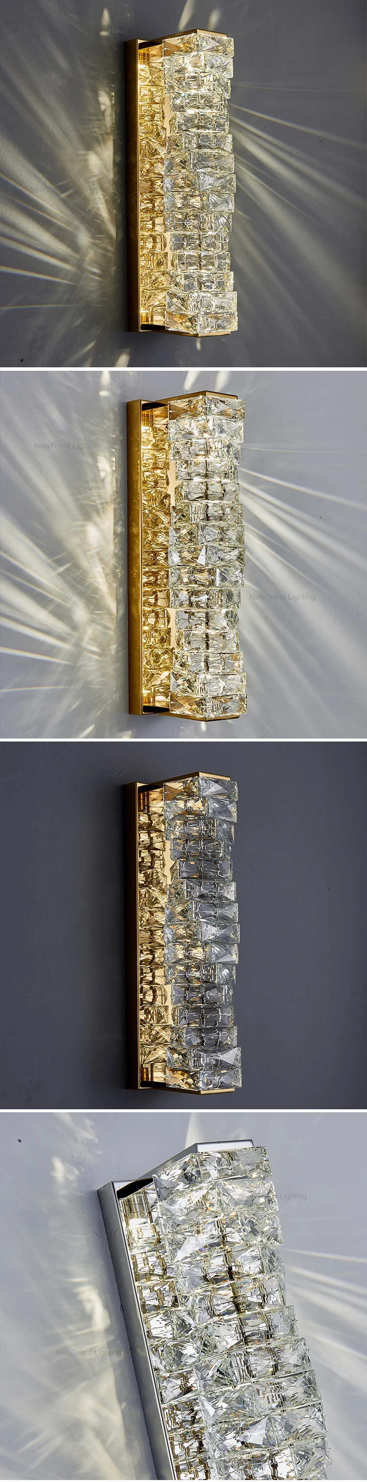 wft8459 luxury design indoor decoration living room dining room staircase modern led crystal wall lamp-3