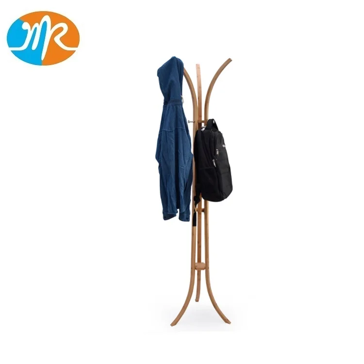 Вешалка для одежды, вешалка для одежды, стойка для пальто из натурального бамбука