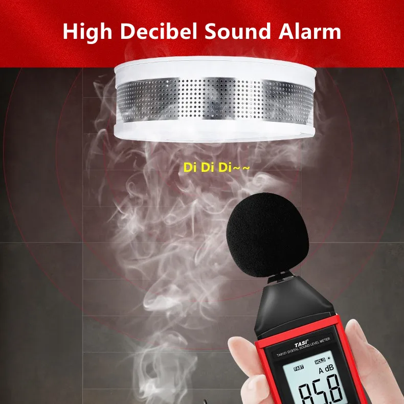Independent Home Security 2 in 1 Combine CO Smoke Alarm Fire Smoke Detector and Carbon Monoxide Detector
