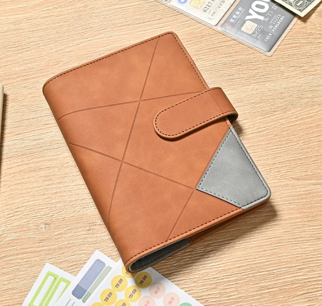 New Products PU Leather Notebook Spiral Loose-Leaf Binder A6 A5 Vintage Indentation Loose-Leaf  Folder  Portable Handbook