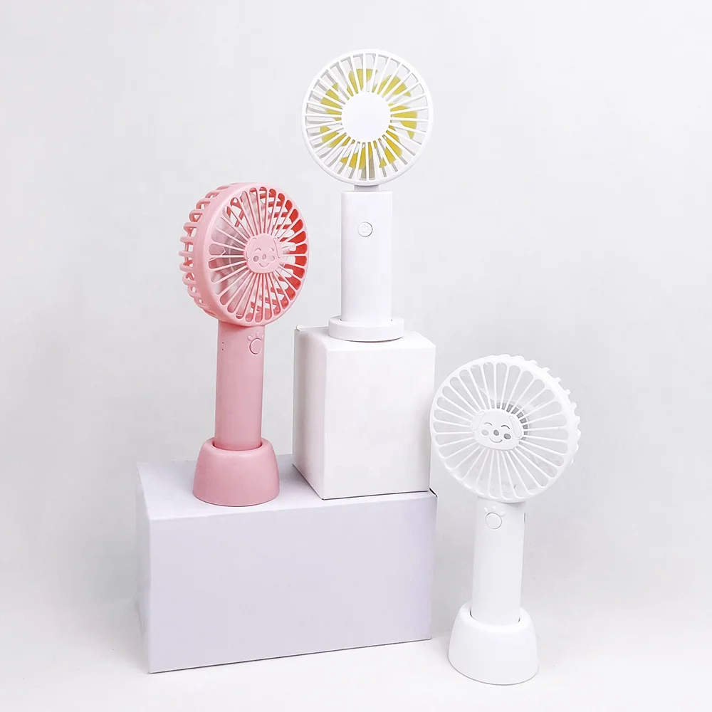 Promotional Mini Handheld Fan Small Personal Portable Fan Speed Adjustable USB Rechargeable Fan for Women Girls Kids Outdoor