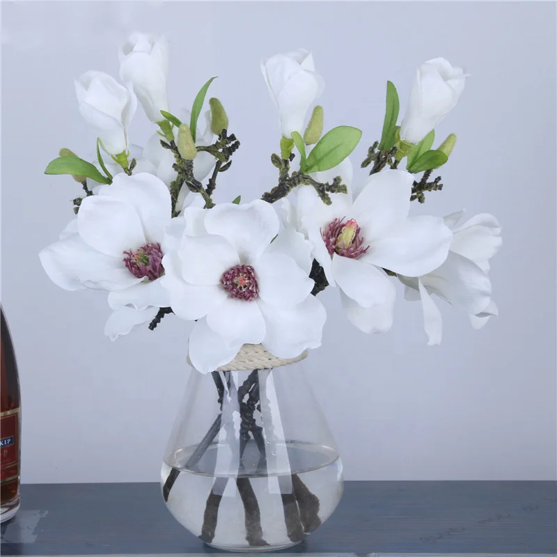 Short Branch Magnolia Flores Artificial Wedding Silk Flower Interior Diy  Table Wedding Home Decor Magnolia Flowers - Buy Flores Artificial Flowers  Magnolia,Caixa Para Flores Magnolia Flowers Decor,Ted Bakerpassion Flower  Product on 