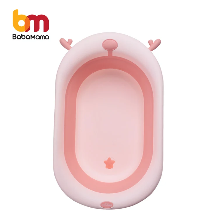 
 Портативная Складная Силиконовая детская складная ванна с подушкой  