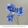 Blue Embossed Rose
