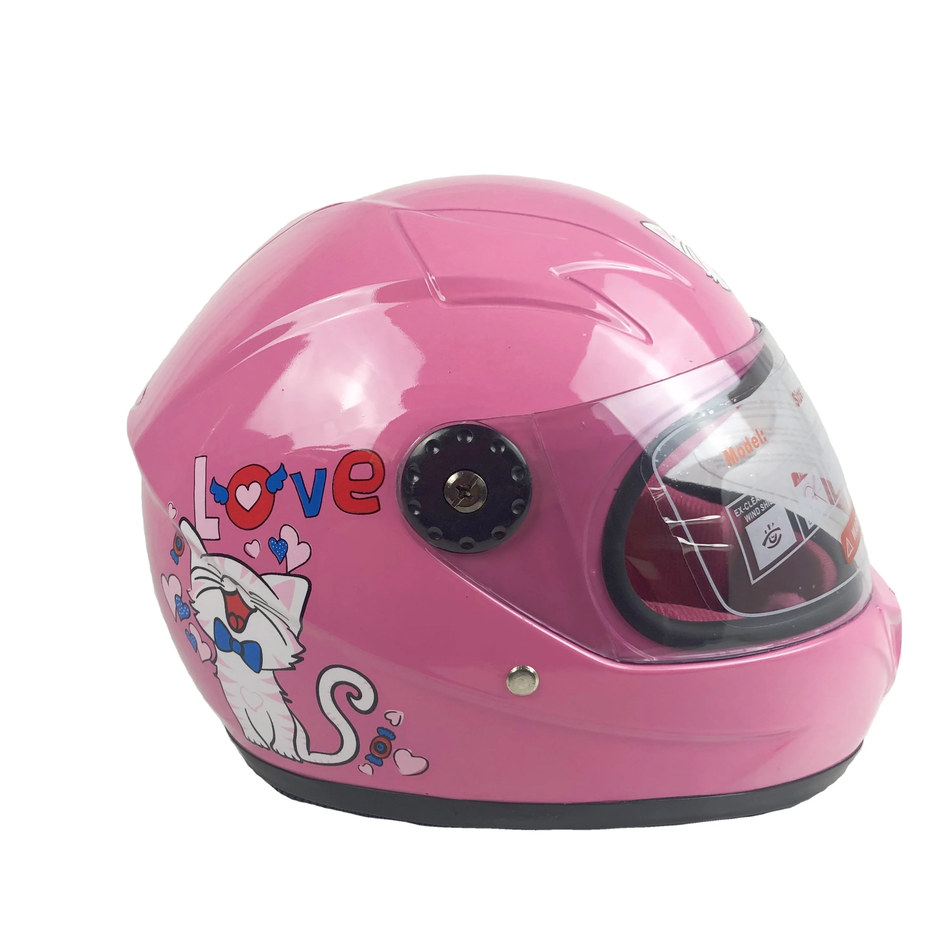 Casco de motocicleta para niño y niña, protector de cara completa, bonita,  de dibujos animados, color rojo, HNJ, invierno, 903 - AliExpress