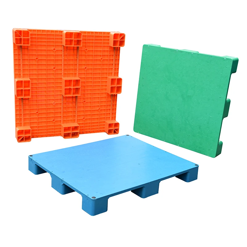 1100*1100*145 mm 9 Legs single faced Flat top floor stacking hygienic  european plastic pallet for ground  use