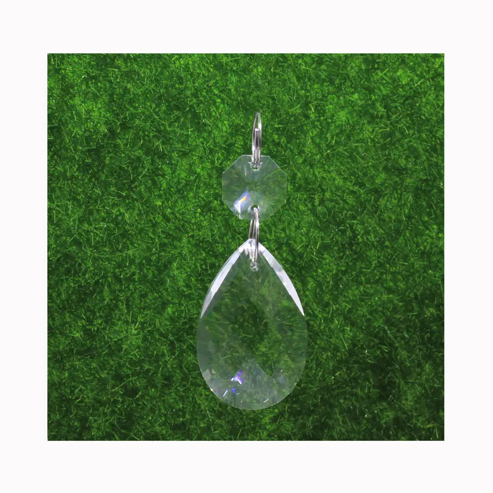 Прозрачная люстра, стеклянная лампа, призмы, подвесные капли, Подвески 38 мм, подвесные капли, аксессуары для освещения, домашний декор