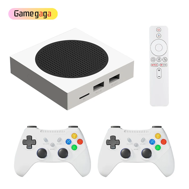 Yo G8 Game Console  Android TV Game Box 2.4G/5G  60000+games Android 14 Amlogic S905Y2 Dual Wireless Controllers