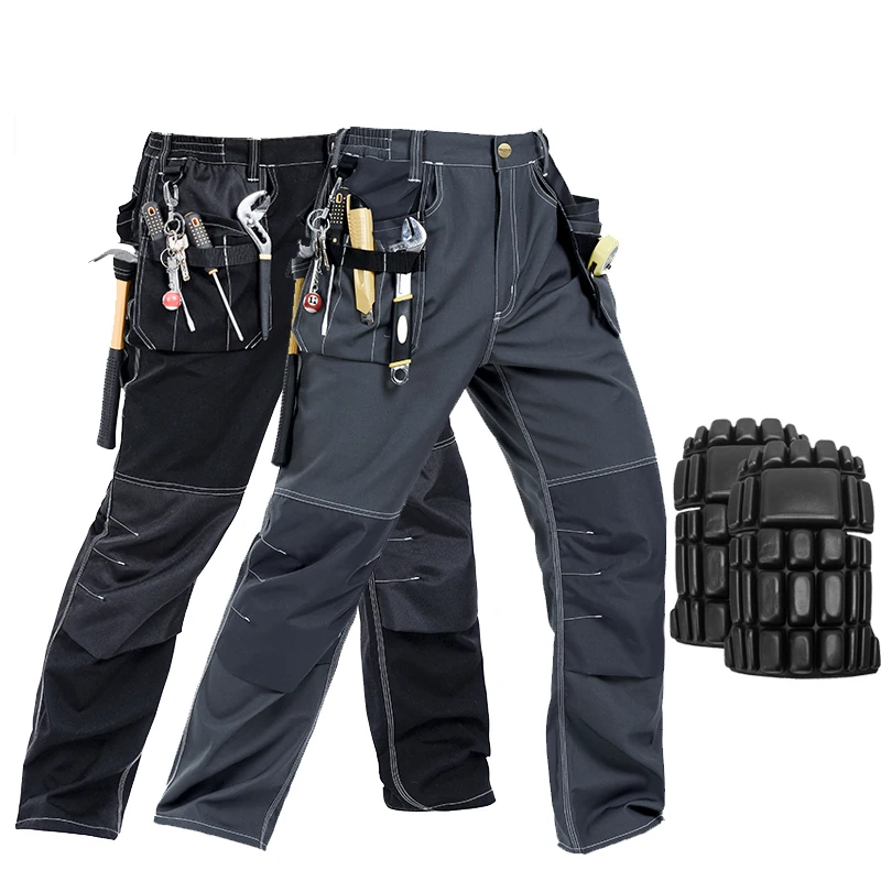 High Quality Mens Work Worker Safety Kneepad Pockets Pants
