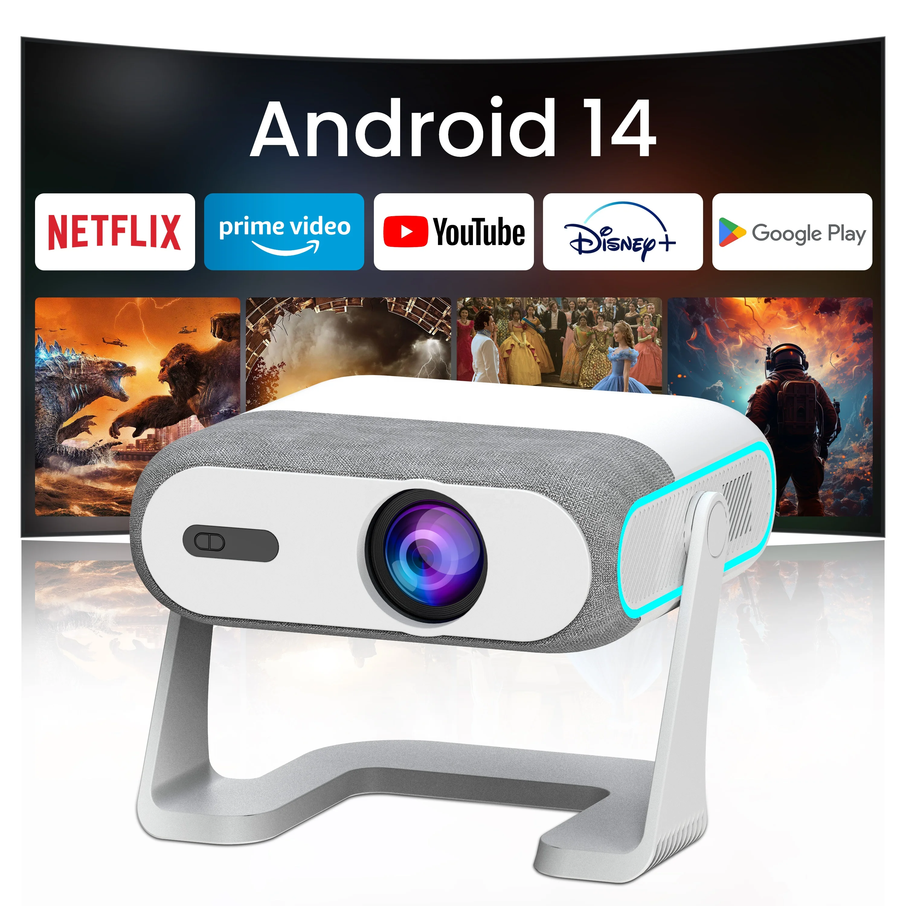 2024 Portable Smart Mini Projector - 480p Wifi 5G