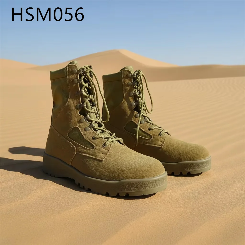 ZYF,outdoor Adventure Two-toned Rubber Sole Belleville Desert Boots 2026 New Tensile Stop Leather Retail Tactical Boots HSM056