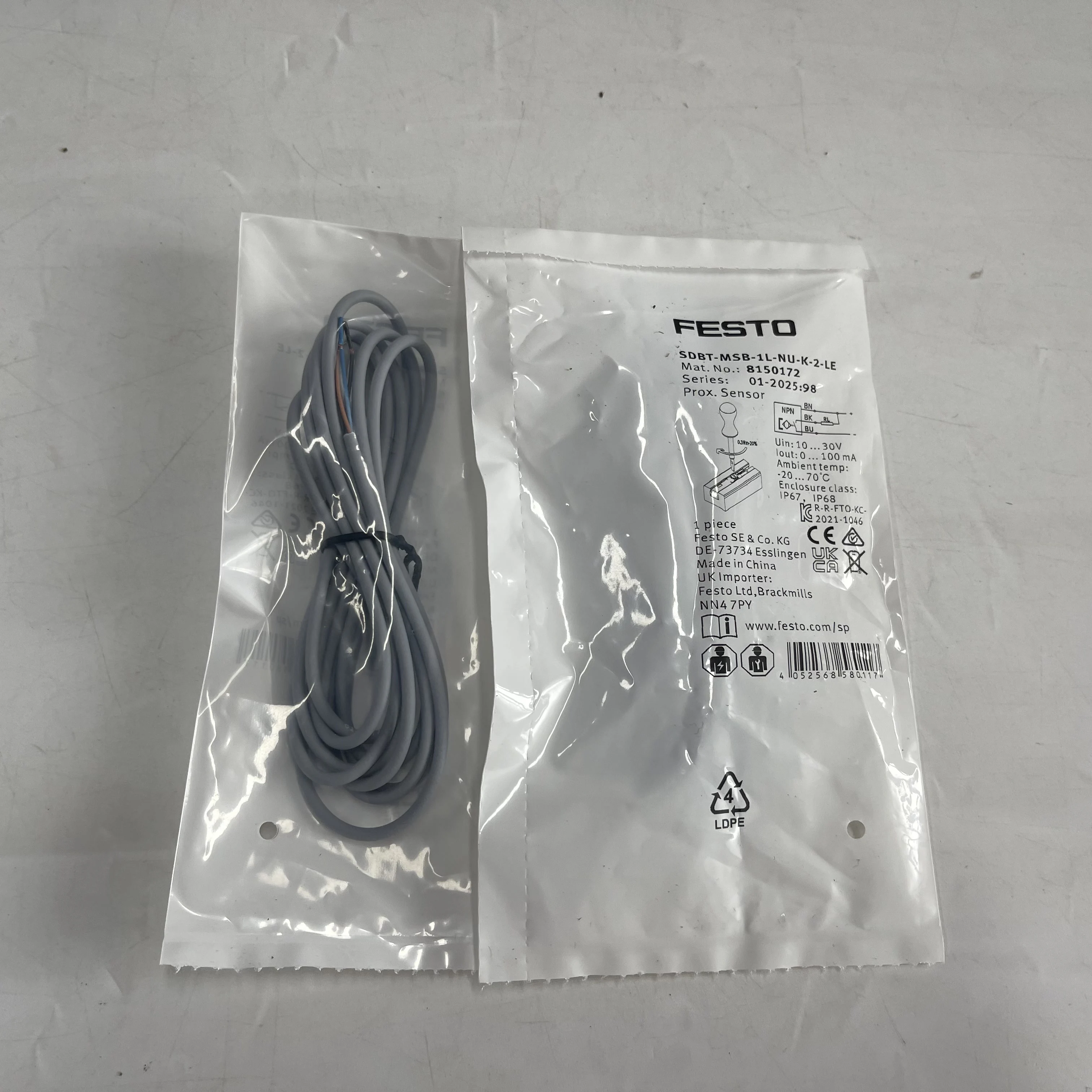 FESTO Proximity Sensor SDBT-MSB-1L-NU-K-2-LE FESTO Proximity Sensor SDBT-MSB-1L-NU-K-2-LE