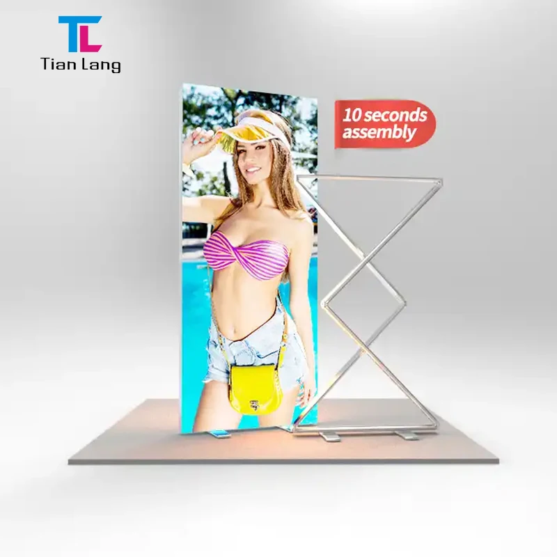 TianLang Reklaam Led Valgustatud Kast Seg Valgustatud Kast Eksponeering Pop up Kuju 10s kokku panna Led Valgustatud Kastid