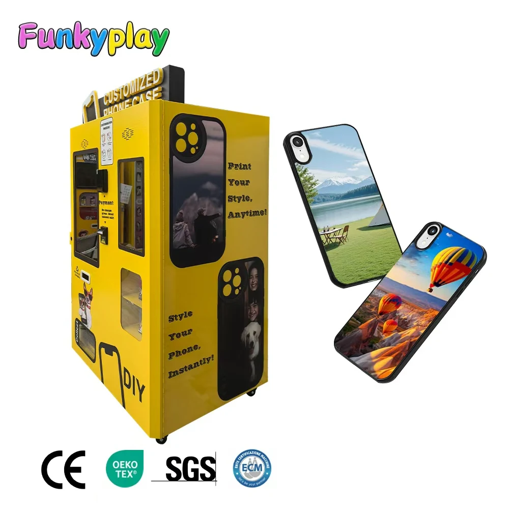 Funkyplay Automatic Vending Machine On-Demand Printing Portable Phone Case Printer Weatherproof Functioning SDK for Taxi Stands