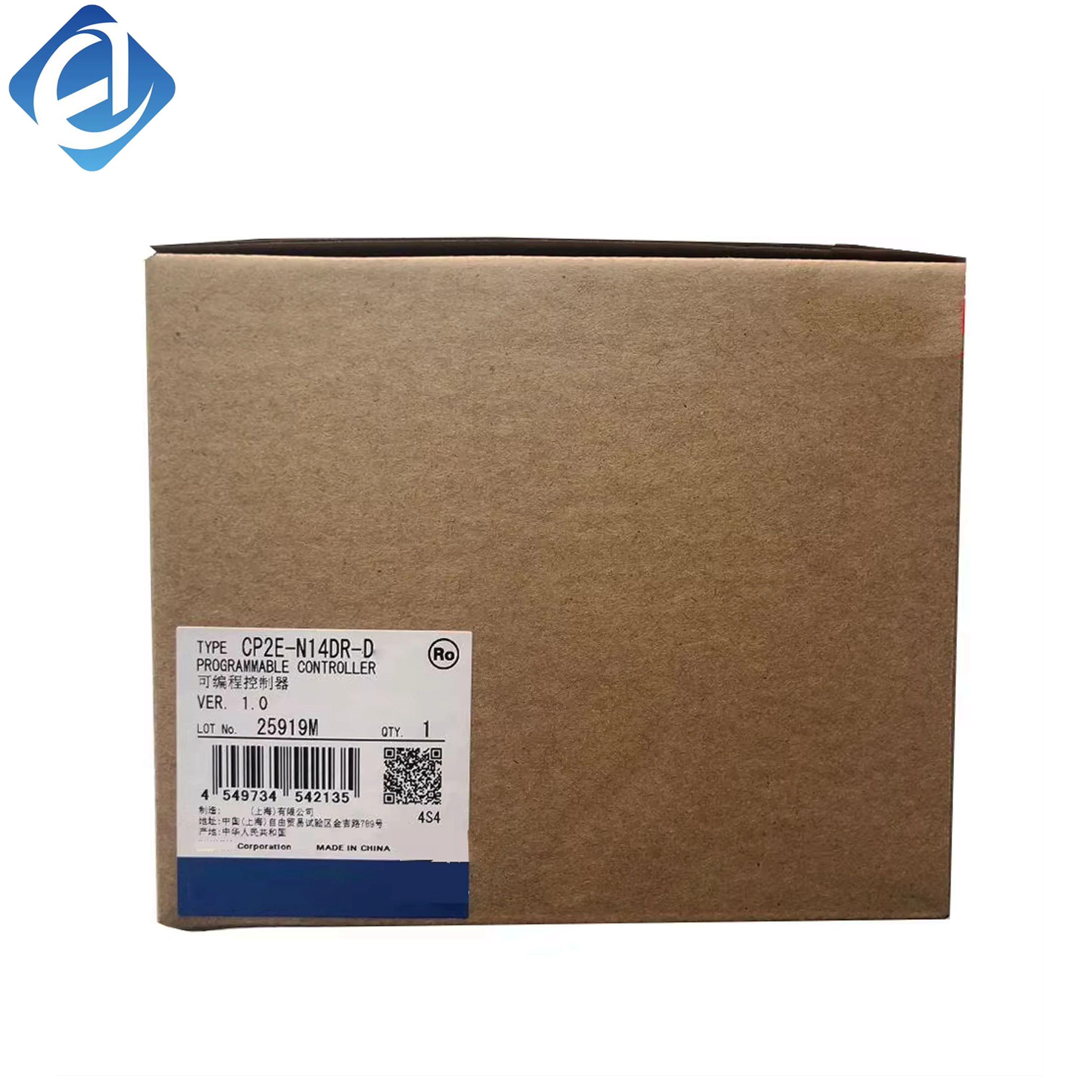 New Original Omron CP2E-N14DR-D compact PLC. 14 I/O points and relay output, compact and stable. With easy programming and high anti-interference, it fits small machinery, packaging gear and basic industrial automation control.
