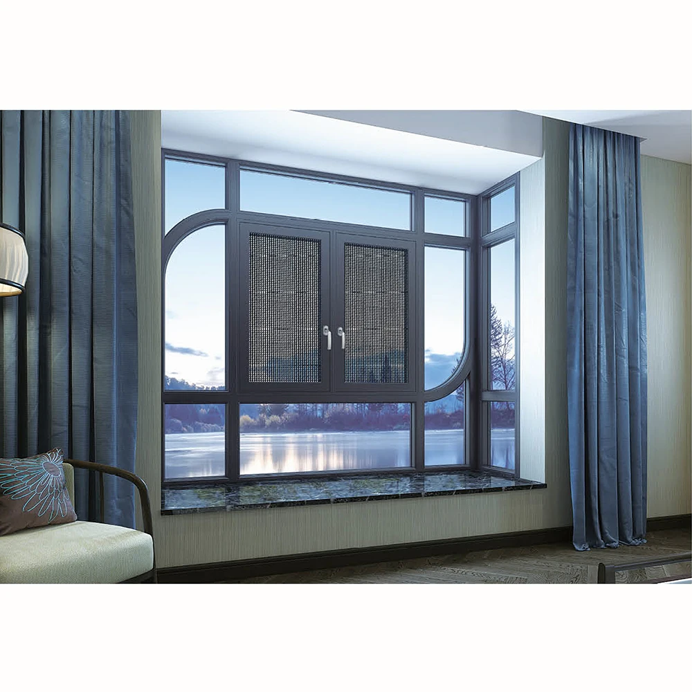 Modern Hot Sale Aluminum Frame Hurricane Proof Customized Style Aluminium Double Casement Windows