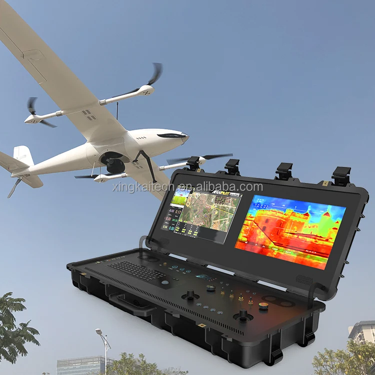 Drone Ground Control Station Portable Dual Screen High Brightness ...
