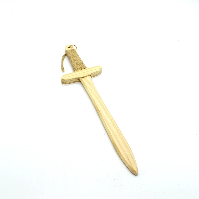 無塗装木製剣 子供用バイキングおもちゃ 5〜13歳向けプレイ用